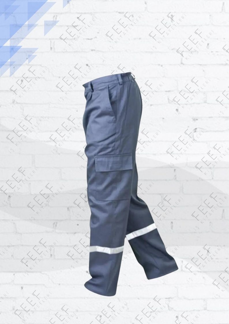 Gabardin Pantolon 16/12 Reflektörlü Yazlık Gri YPG16