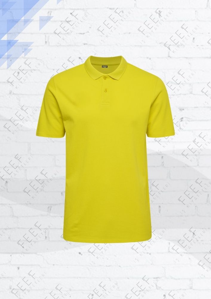 Polo Yaka Tişört Sarı PTSR