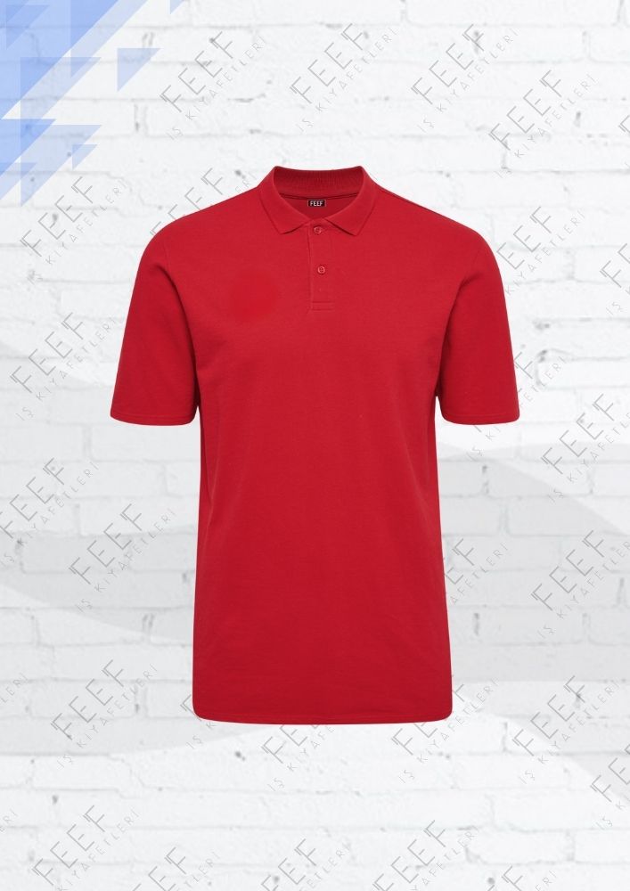 Polo Yaka Tişört Kırmızı PTKR