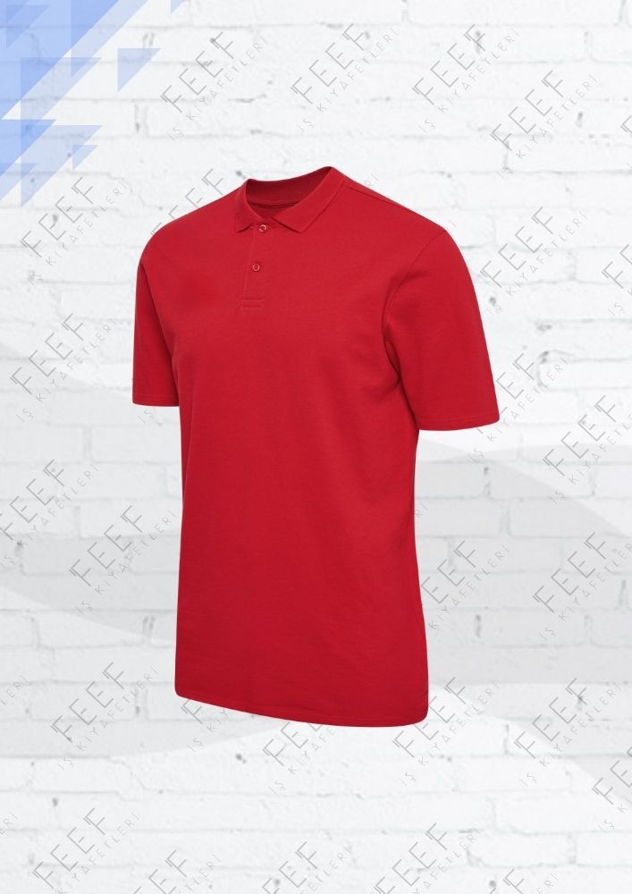 Polo Yaka Tişört Kırmızı PTKR