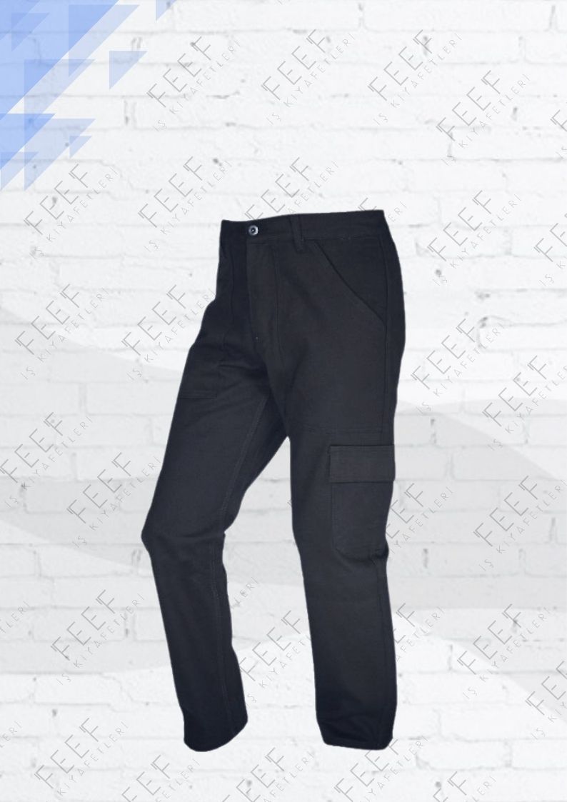 Gabardin Pantolon 7/7  Kışlık Siyah KPS1/7