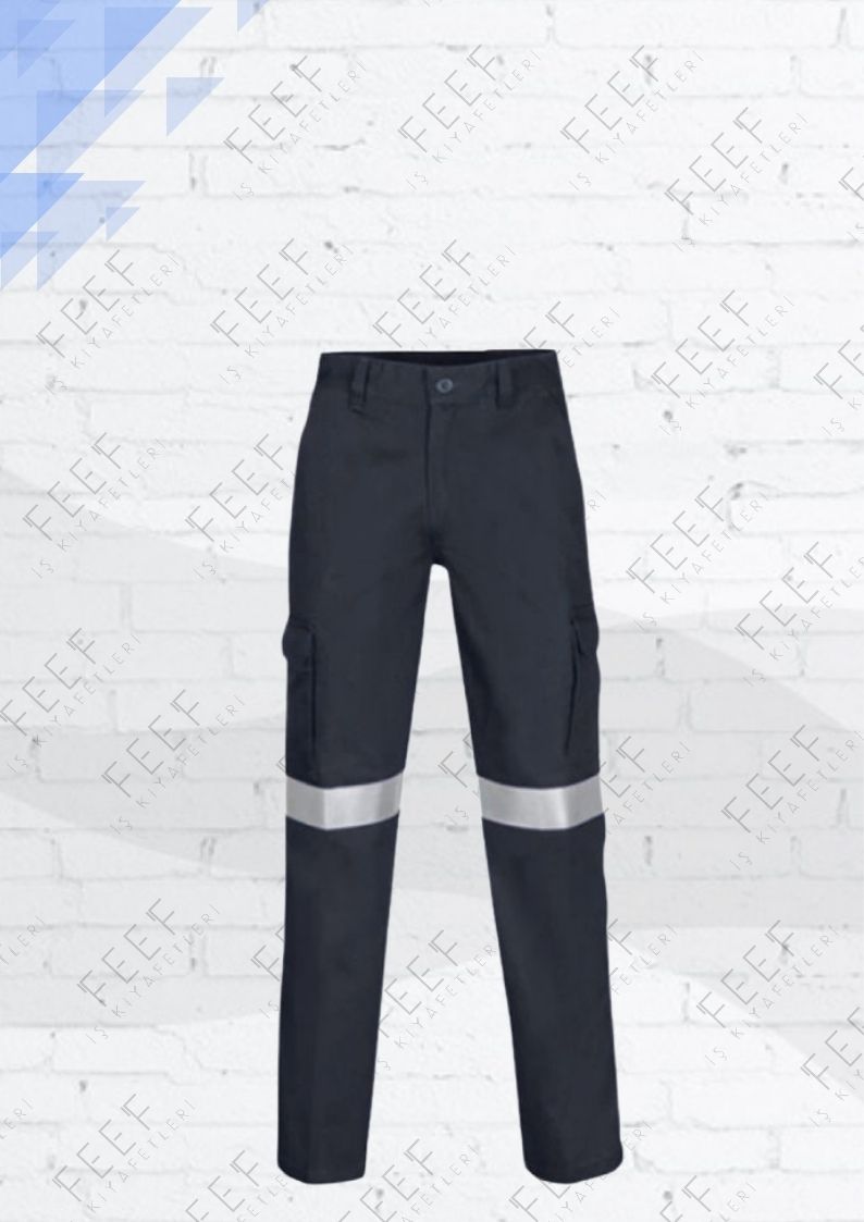 Gabardin Pantolon 7/7 Reflektörlü Kışlık Siyah KPS