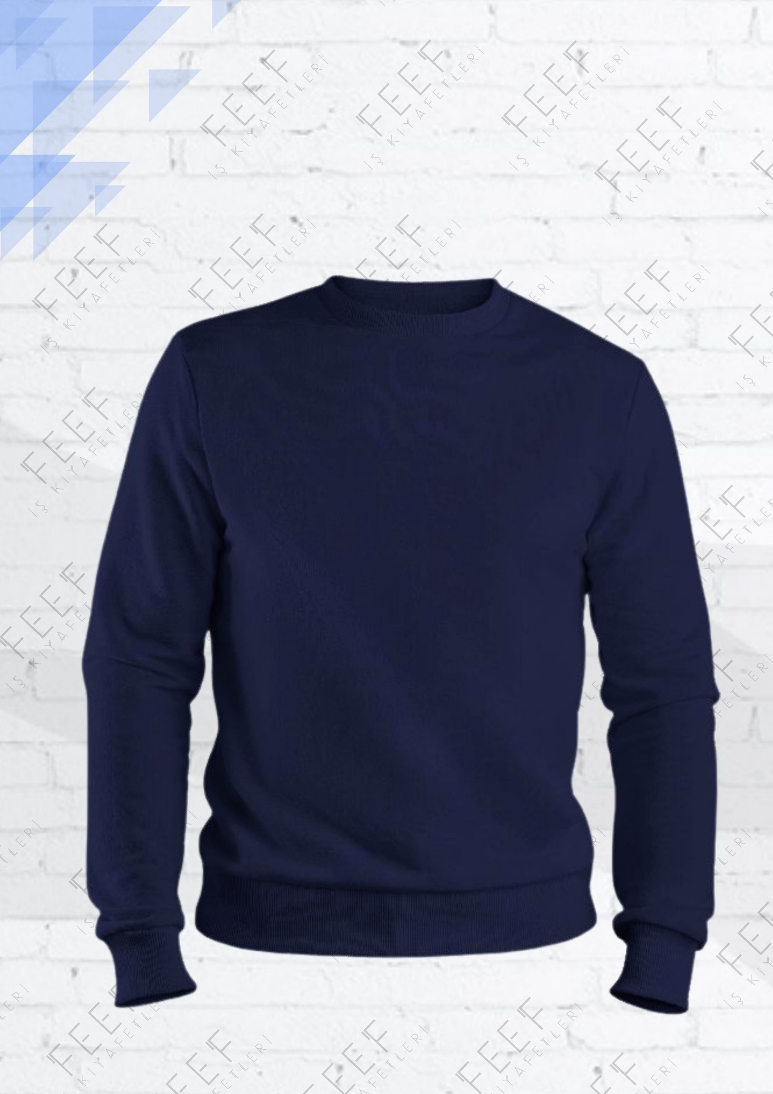 Sweatshirt Bisiklet Yaka Lacivert