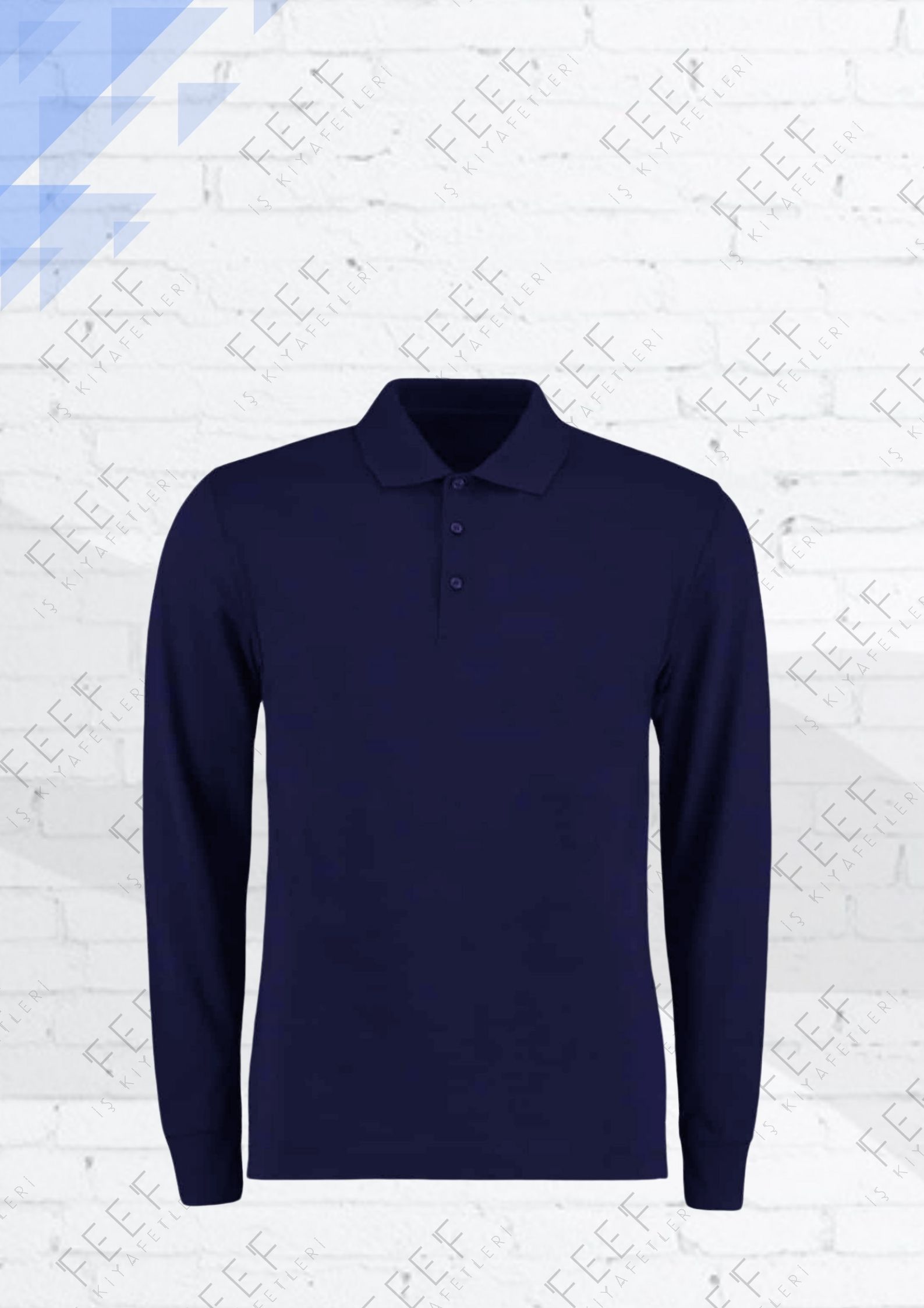 Sweatshirt Polo Yaka Lacivert
