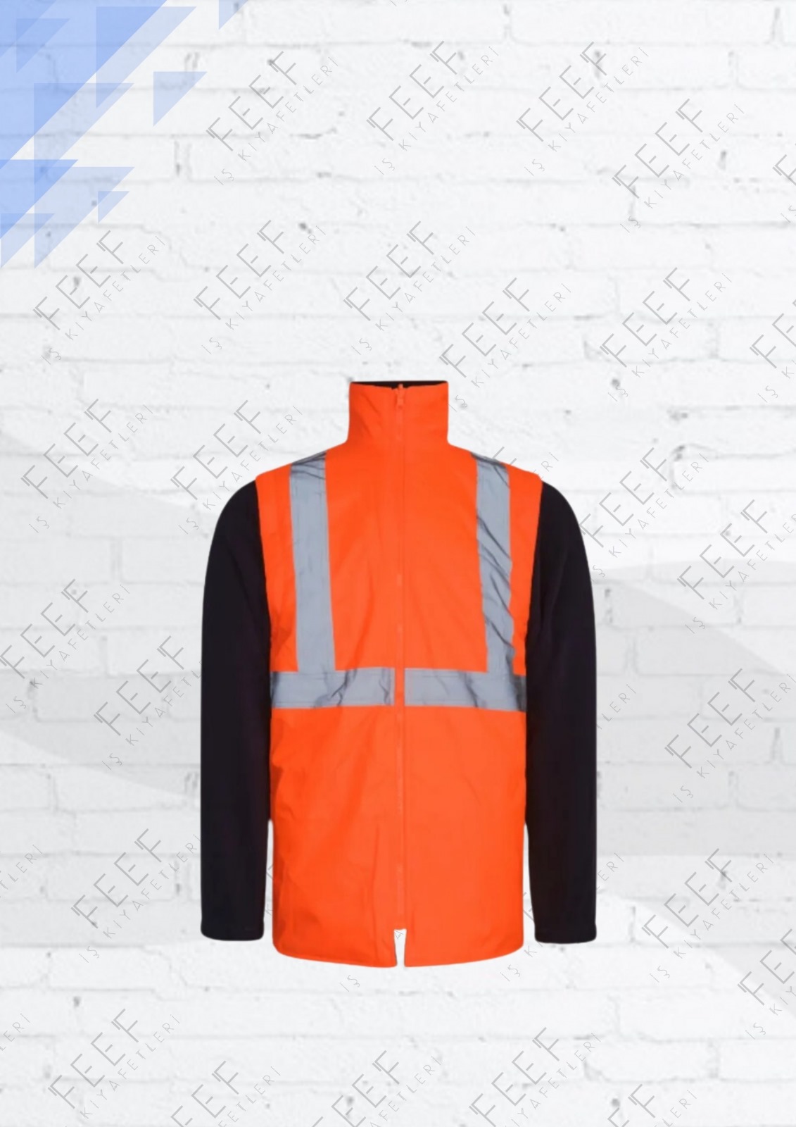 5+1 Reflektörlü Hi-Vis Parka Turuncu Neon